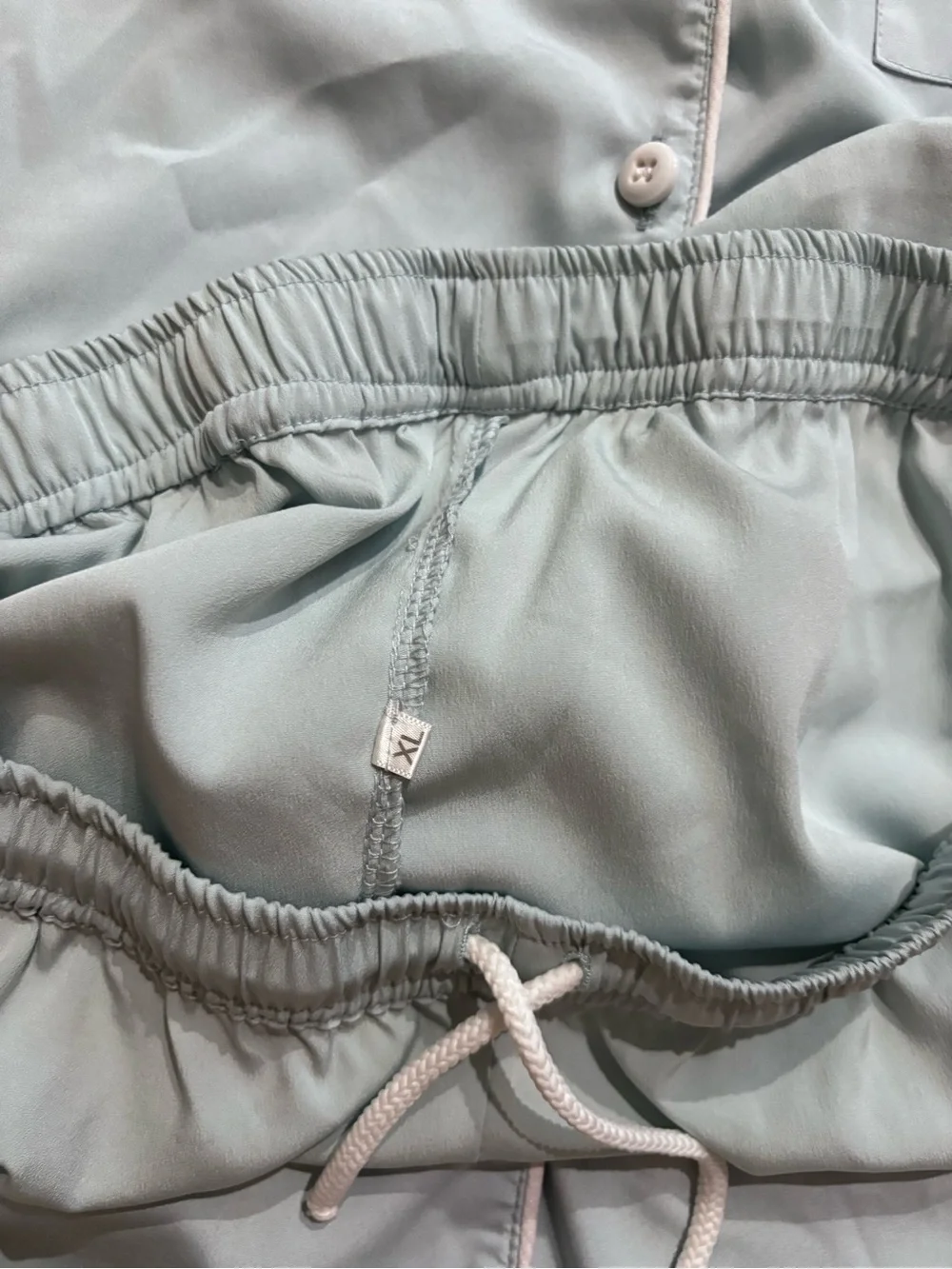Relaxed Short-Sleeve Pajama Set in Light Sage —